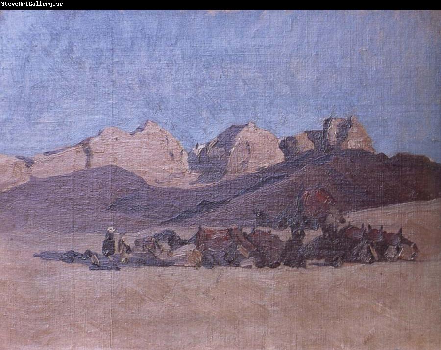 Ippolito Caffi Simoon in the Desert